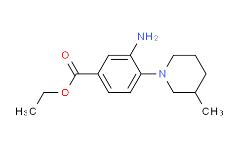 CAS No. 1219960-70-9, Ethyl 3-amino-4-(3-methylpiperidin-1-yl)benzoate