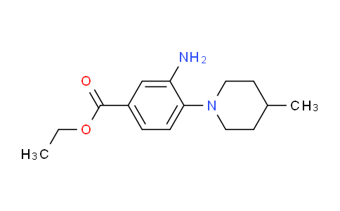 CAS No. 1220019-45-3, Ethyl 3-amino-4-(4-methylpiperidin-1-yl)benzoate