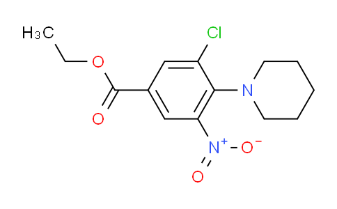 CAS No. 1315374-62-9, Ethyl 3-chloro-5-nitro-4-(piperidin-1-yl)benzoate