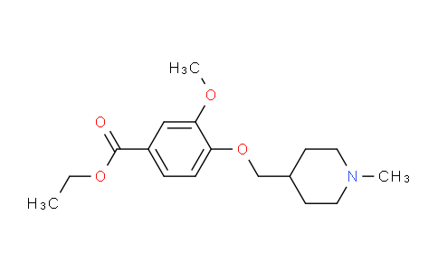 MC640290 | 264208-60-8 | Ethyl 3-methoxy-4-((1-methylpiperidin-4-yl)methoxy)benzoate