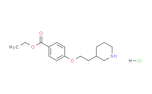 CAS No. 1220029-84-4, Ethyl 4-(2-(piperidin-3-yl)ethoxy)benzoate hydrochloride