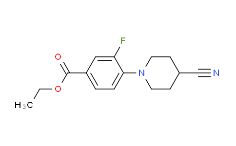 CAS No. 570408-19-4, Ethyl 4-(4-cyanopiperidin-1-yl)-3-fluorobenzoate