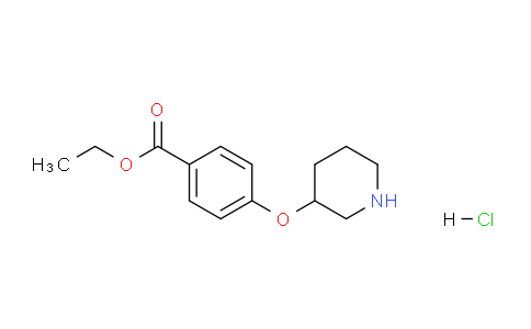CAS No. 1220020-88-1, Ethyl 4-(piperidin-3-yloxy)benzoate hydrochloride
