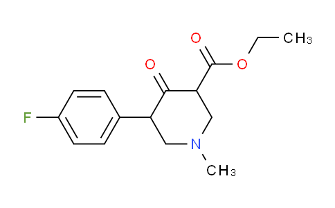 CAS No. 1263870-60-5, Ethyl 5-(4-fluorophenyl)-1-methyl-4-oxopiperidine-3-carboxylate