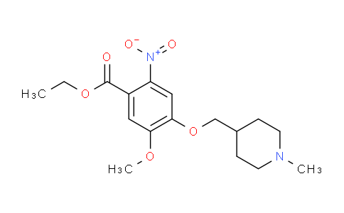 CAS No. 264208-63-1, Ethyl 5-methoxy-4-((1-methylpiperidin-4-yl)methoxy)-2-nitrobenzoate