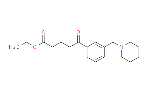 CAS No. 898793-77-6, Ethyl 5-oxo-5-[3-(piperidinomethyl)phenyl]valerate