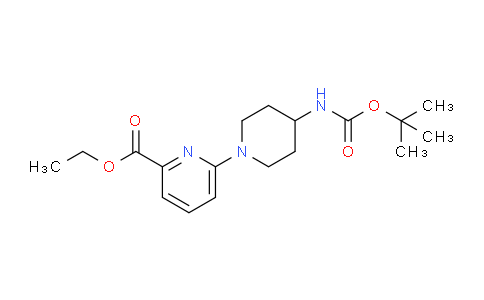 CAS No. 252578-50-0, Ethyl 6-(4-((tert-butoxycarbonyl)amino)piperidin-1-yl)picolinate