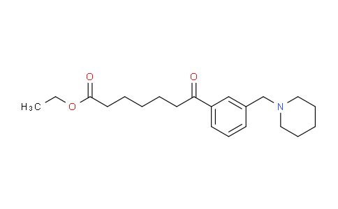 CAS No. 898793-83-4, Ethyl 7-oxo-7-[3-(piperidinomethyl)phenyl]heptanoate