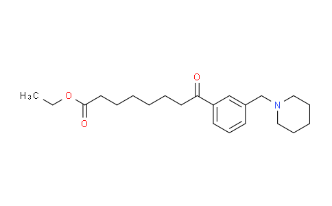 CAS No. 898793-85-6, Ethyl 8-oxo-8-[3-(piperidinomethyl)phenyl]octanoate