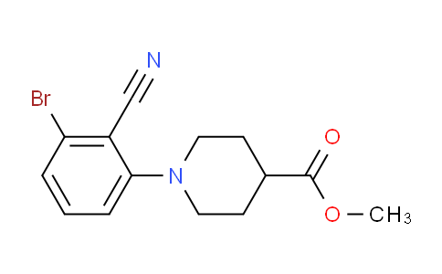 CAS No. 1365271-66-4, Methyl 1-(3-bromo-2-cyanophenyl)piperidine-4-carboxylate