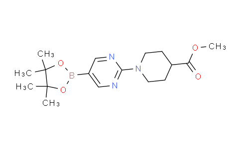 CAS No. 1160790-50-0, Methyl 1-(5-(4,4,5,5-tetramethyl-1,3,2-dioxaborolan-2-yl)pyrimidin-2-yl)piperidine-4-carboxylate