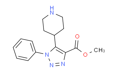 CAS No. 1707375-67-4, Methyl 1-phenyl-5-(piperidin-4-yl)-1H-1,2,3-triazole-4-carboxylate