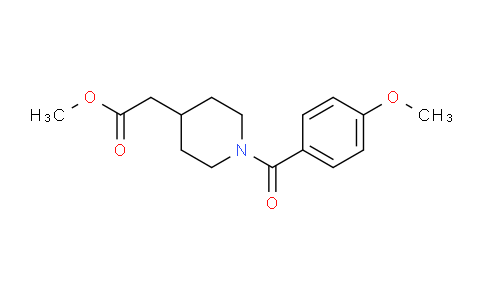 CAS No. 952934-80-4, Methyl 2-(1-(4-methoxybenzoyl)piperidin-4-yl)acetate