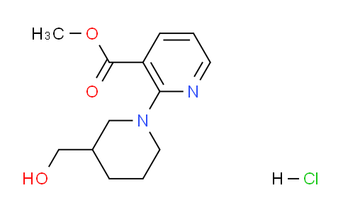 CAS No. 1185312-53-1, Methyl 2-(3-(hydroxymethyl)piperidin-1-yl)nicotinate hydrochloride