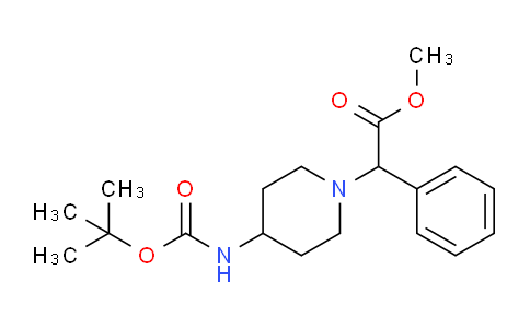 CAS No. 952182-80-8, Methyl 2-(4-((tert-butoxycarbonyl)amino)piperidin-1-yl)-2-phenylacetate