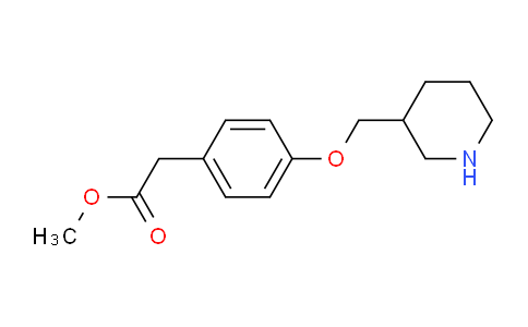 CAS No. 946787-47-9, Methyl 2-(4-(piperidin-3-ylmethoxy)phenyl)acetate