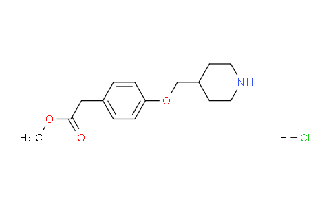 CAS No. 1185153-80-3, Methyl 2-(4-(piperidin-4-ylmethoxy)phenyl)acetate hydrochloride