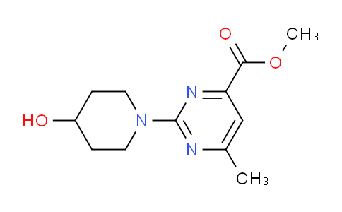 CAS No. 1355194-49-8, Methyl 2-(4-hydroxypiperidin-1-yl)-6-methylpyrimidine-4-carboxylate