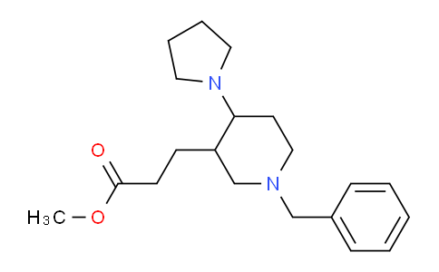 CAS No. 1134331-50-2, Methyl 3-(1-benzyl-4-(pyrrolidin-1-yl)piperidin-3-yl)propanoate