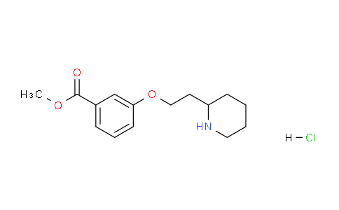 CAS No. 1219981-47-1, Methyl 3-(2-(piperidin-2-yl)ethoxy)benzoate hydrochloride
