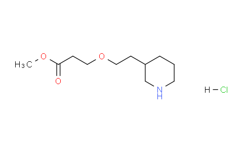 CAS No. 1220032-59-6, Methyl 3-(2-(piperidin-3-yl)ethoxy)propanoate hydrochloride