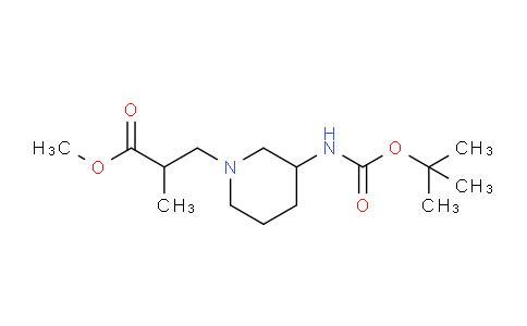 CAS No. 886364-54-1, Methyl 3-(3-((tert-butoxycarbonyl)amino)piperidin-1-yl)-2-methylpropanoate