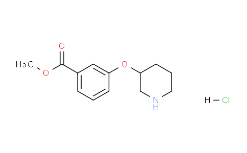 CAS No. 1185297-89-5, Methyl 3-(piperidin-3-yloxy)benzoate hydrochloride