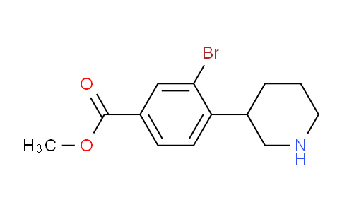 CAS No. 1131622-54-2, Methyl 3-bromo-4-(piperidin-3-yl)benzoate