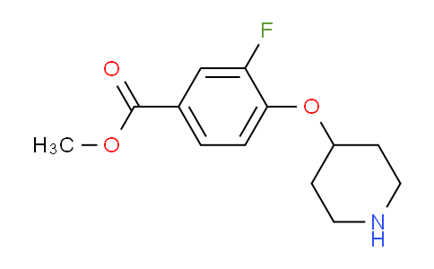 CAS No. 1956340-58-1, Methyl 3-fluoro-4-(piperidin-4-yloxy)benzoate