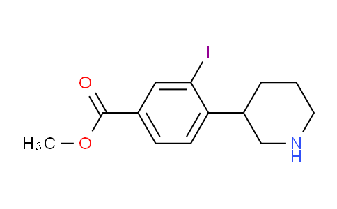 CAS No. 1131614-64-6, Methyl 3-iodo-4-(piperidin-3-yl)benzoate