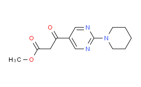 CAS No. 1306739-54-7, Methyl 3-oxo-3-(2-(piperidin-1-yl)pyrimidin-5-yl)propanoate