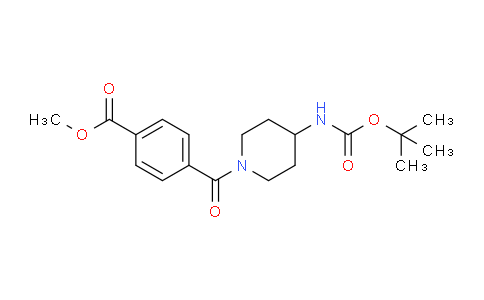 CAS No. 784177-42-0, Methyl 4-(4-((tert-butoxycarbonyl)amino)piperidine-1-carbonyl)benzoate