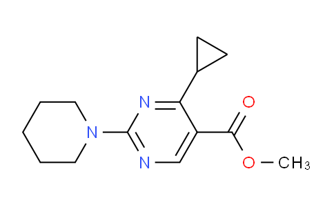 CAS No. 1072944-55-8, Methyl 4-cyclopropyl-2-(piperidin-1-yl)pyrimidine-5-carboxylate