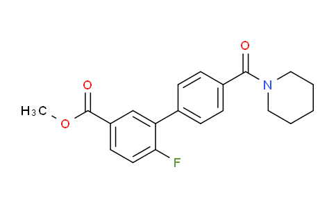 CAS No. 1414029-14-3, Methyl 4-fluoro-3-[4-(piperidinocarbonyl)phenyl]benzoate