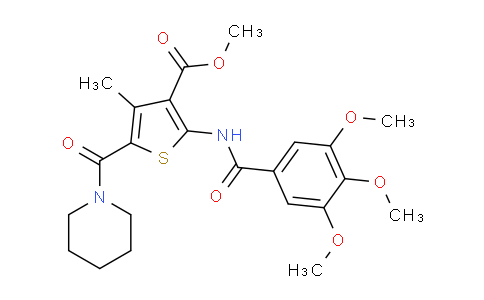 CAS No. 351352-51-7, Methyl 4-methyl-5-(piperidine-1-carbonyl)-2-(3,4,5-trimethoxybenzamido)thiophene-3-carboxylate