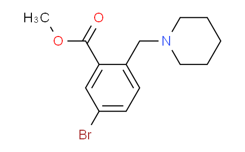 CAS No. 1131587-89-7, Methyl 5-bromo-2-(piperidin-1-ylmethyl)benzoate