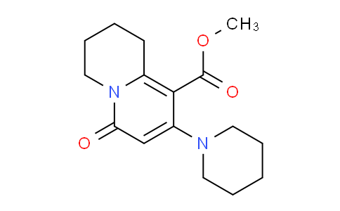 CAS No. 1708401-76-6, Methyl 6-oxo-8-(piperidin-1-yl)-2,3,4,6-tetrahydro-1H-quinolizine-9-carboxylate
