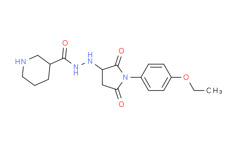 CAS No. 1306739-30-9, N'-(1-(4-Ethoxyphenyl)-2,5-dioxopyrrolidin-3-yl)piperidine-3-carbohydrazide