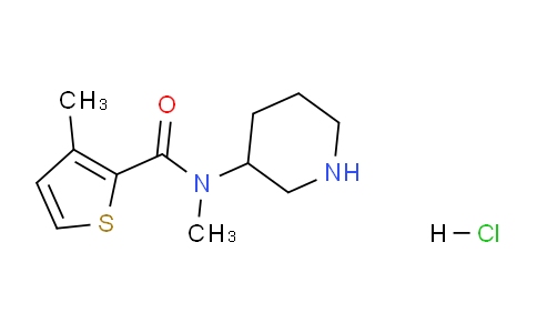 CAS No. 1353981-59-5, N,3-Dimethyl-N-(piperidin-3-yl)thiophene-2-carboxamide hydrochloride