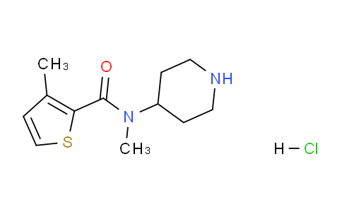 CAS No. 1353985-79-1, N,3-Dimethyl-N-(piperidin-4-yl)thiophene-2-carboxamide hydrochloride