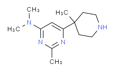 CAS No. 1316218-95-7, N,N,2-Trimethyl-6-(4-methylpiperidin-4-yl)pyrimidin-4-amine