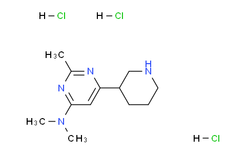 CAS No. 1361116-34-8, N,N,2-Trimethyl-6-(piperidin-3-yl)pyrimidin-4-amine trihydrochloride
