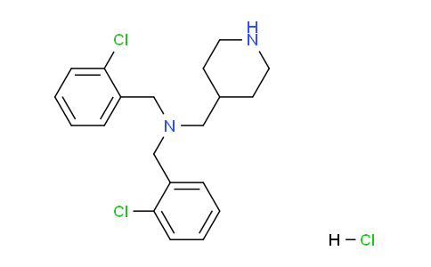 CAS No. 1261231-41-7, N,N-Bis(2-chlorobenzyl)-1-(piperidin-4-yl)methanamine hydrochloride