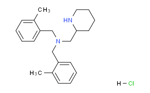 CAS No. 1289386-00-0, N,N-Bis(2-methylbenzyl)-1-(piperidin-2-yl)methanamine hydrochloride
