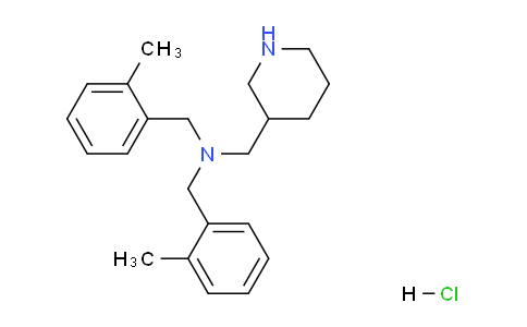 CAS No. 1289386-08-8, N,N-Bis(2-methylbenzyl)-1-(piperidin-3-yl)methanamine hydrochloride