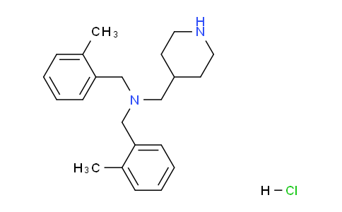 CAS No. 1289386-47-5, N,N-Bis(2-methylbenzyl)-1-(piperidin-4-yl)methanamine hydrochloride