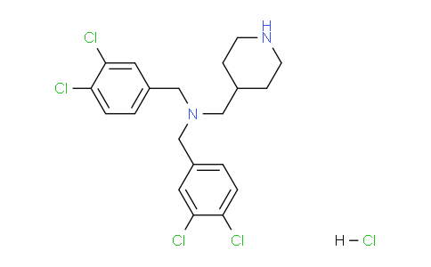 CAS No. 1289387-55-8, N,N-Bis(3,4-dichlorobenzyl)-1-(piperidin-4-yl)methanamine hydrochloride