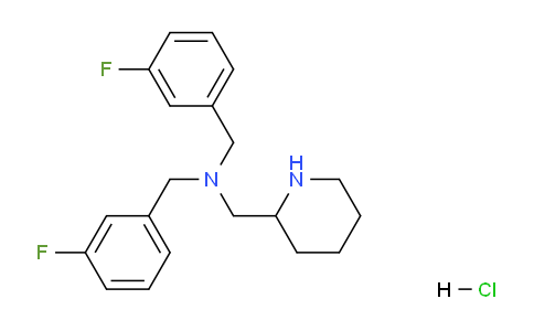 CAS No. 1261230-20-9, N,N-Bis(3-fluorobenzyl)-1-(piperidin-2-yl)methanamine hydrochloride