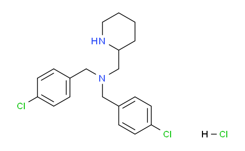CAS No. 1261232-68-1, N,N-Bis(4-chlorobenzyl)-1-(piperidin-2-yl)methanamine hydrochloride
