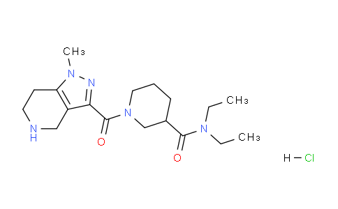 CAS No. 1160245-25-9, N,N-Diethyl-1-(1-methyl-4,5,6,7-tetrahydro-1H-pyrazolo[4,3-c]pyridine-3-carbonyl)piperidine-3-carboxamide hydrochloride